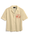 LINEN- EMBROIDERED WARRIOR SHIRT