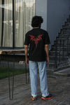 TRIBAL WINGS EMBROIDERY OVERSIZE T-SHIRT
