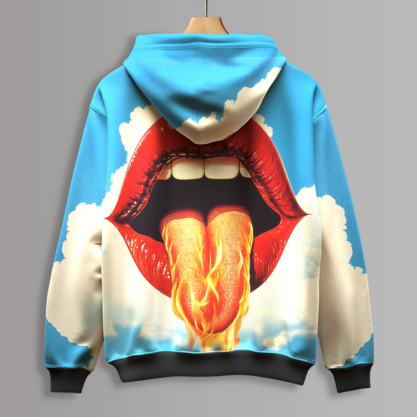 Fiery Printed Hoodie