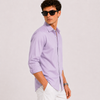 SATIN- LAVENDER FULL SLEEVES SHIRT