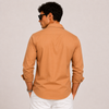 SATIN- EARTH BROWN FULL SLEEVES SHIRT