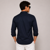 SATIN- NAVY BLUE FULL SLEEVES SHIRT