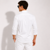 SATIN-  WHITE FULL SLEEVES SHIRT