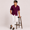 SATIN- MAHROON CUBAN SHIRT