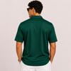 SATIN- FOREST GREEN CUBAN SHIRT