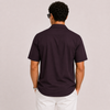 SATIN- PURPLE WINE CUBAN SHIRT