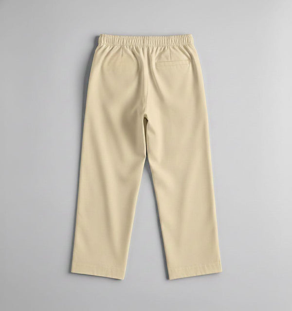 Relaxed Fit Linen Trousers - Beige