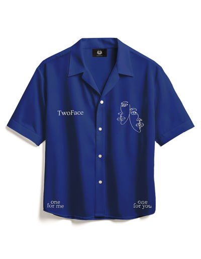 LINEN -EMBROIDERED TWO FACE SHIRT