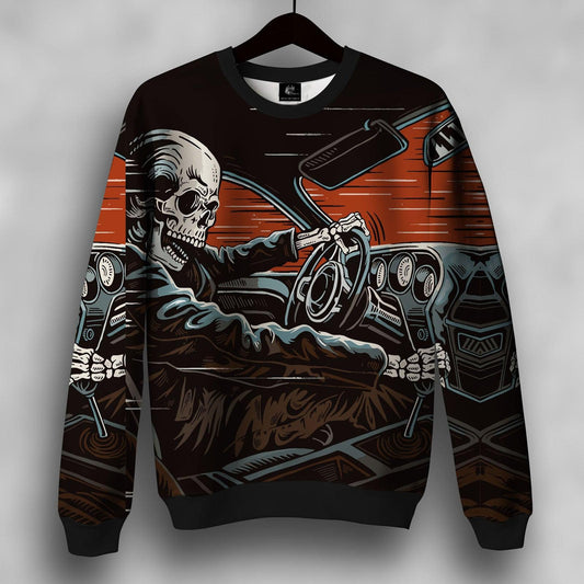Skully Printed Sweatshirt - FROM THE STREETS