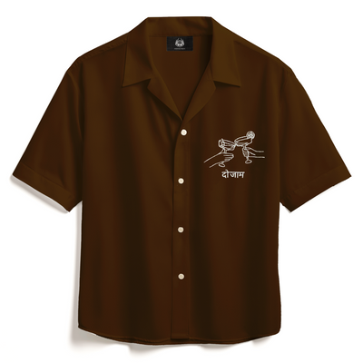 LINEN- EMBROIDERED DOO JAAM SHIRT