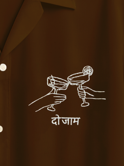 LINEN- EMBROIDERED DOO JAAM SHIRT