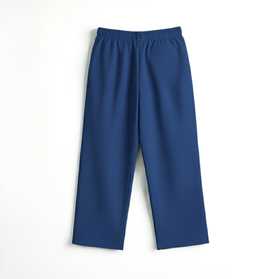 Relaxed Fit Linen Trousers - Sea Blue