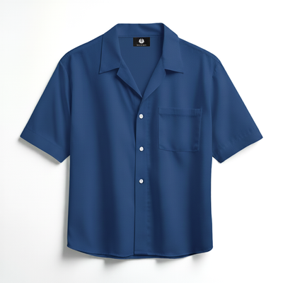 LINEN - BLUE CUBAN SHIRT