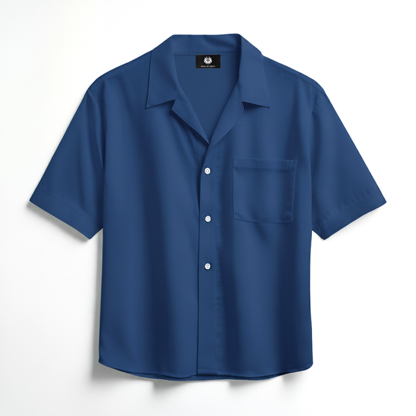 LINEN - BLUE CUBAN SHIRT