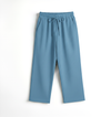 Relaxed Fit Linen Trousers - Sky Blue