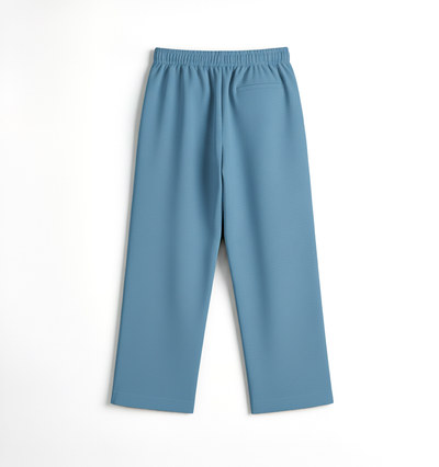 Relaxed Fit Linen Trousers - Sky Blue