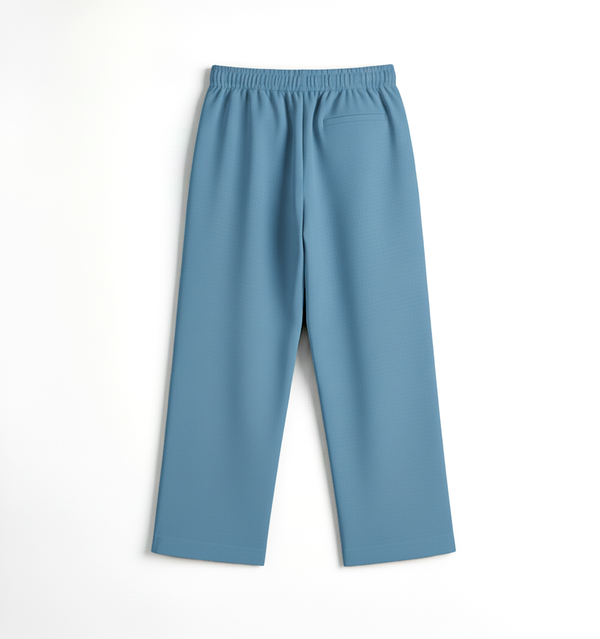 Relaxed Fit Linen Trousers - Sky Blue