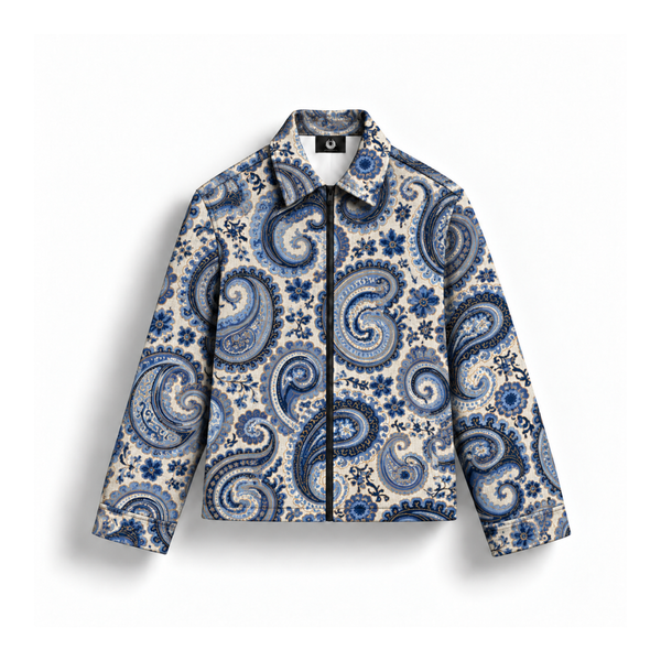 Paisley Denim Printed Shacket