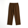 Relaxed Fit Linen Trousers - Coffee Brown