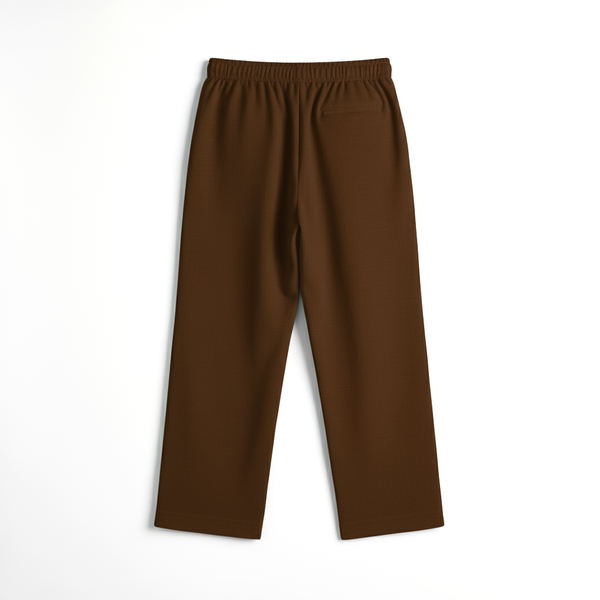 Relaxed Fit Linen Trousers - Coffee Brown