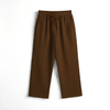 Relaxed Fit Linen Trousers - Coffee Brown
