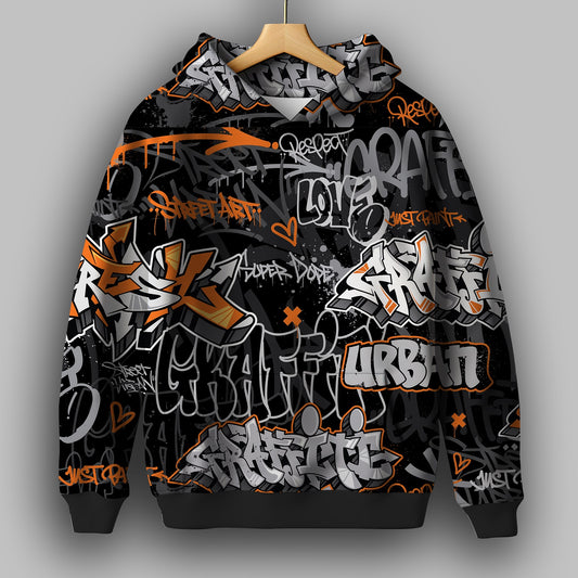 Urban Chaos Printed Hoodie - FROM THE STREETS