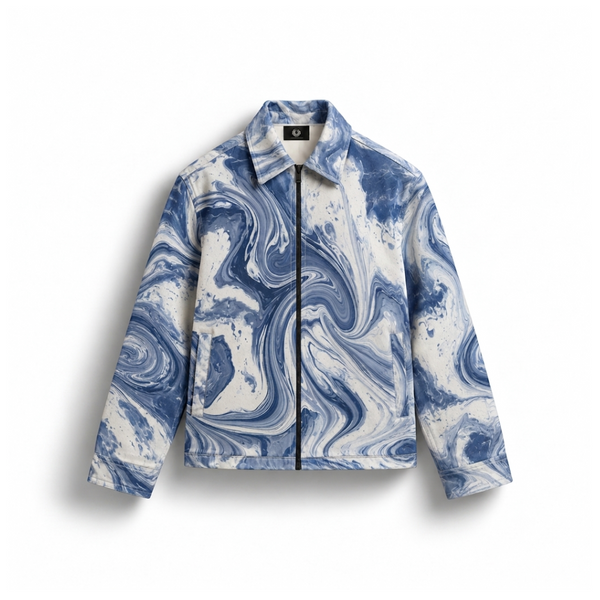 Waver Mix Denim Printed Shacket