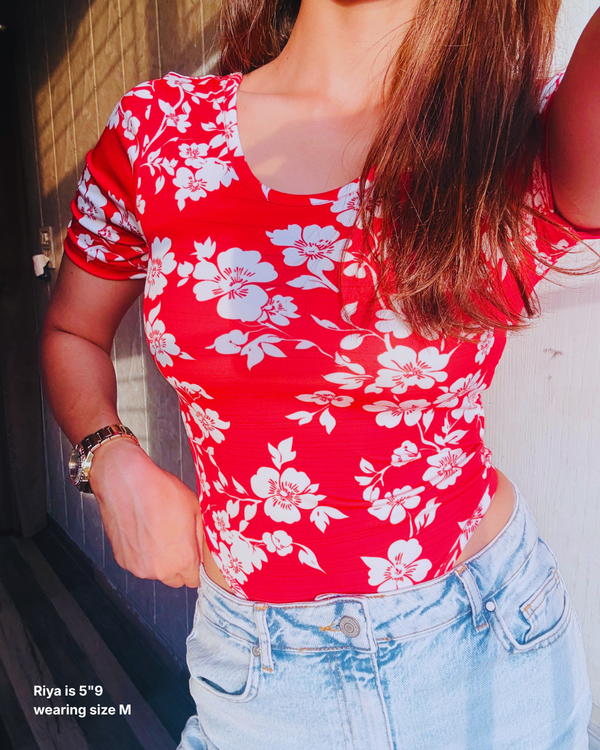 MAJE PRINTED BODYSUIT