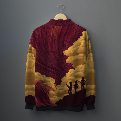 ECHOS IN WILD POLO SWEATSHIRT
