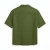LINEN- OLIVE GREEN CUBAN SHIRT