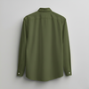 LINEN- OLIVE GREEN FULL SLEEVES SHIRT