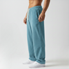 RELAXED FIT CORDUROY PANTS- SKY BLUE