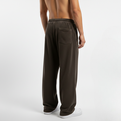 RELAXED FIT CORDUROY PANTS- BROWN