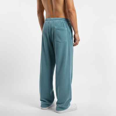 RELAXED FIT CORDUROY PANTS- SKY BLUE