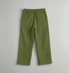 Relaxed Fit Linen Trousers - Olive Green