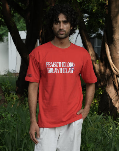 EMBROIDERY/PUFF O'DEVIL OVERSIZE T-SHIRT