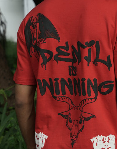 EMBROIDERY/PUFF O'DEVIL OVERSIZE T-SHIRT