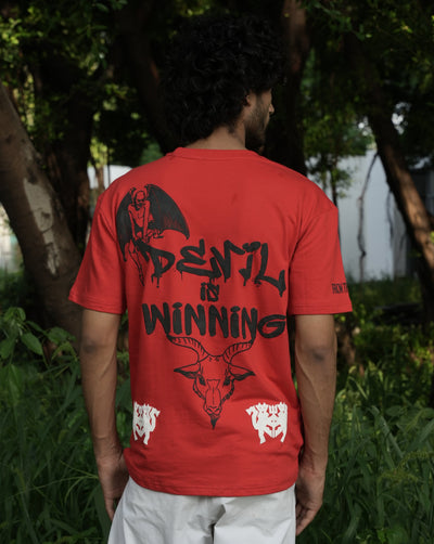EMBROIDERY/PUFF O'DEVIL OVERSIZE T-SHIRT
