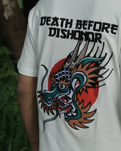 EMBROIDED DRAGON OVERSIZE T-SHIRT
