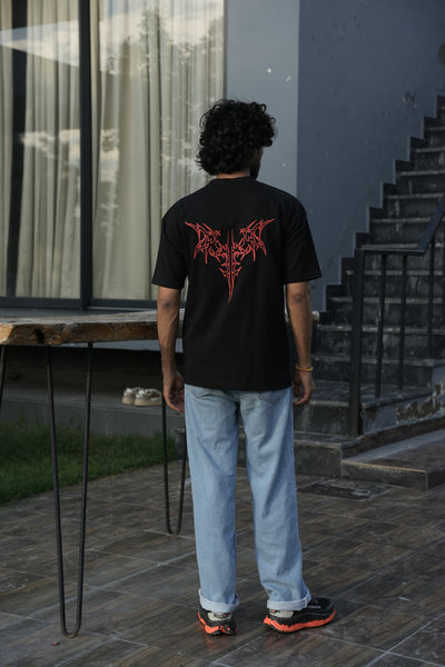 TRIBAL WINGS EMBROIDERY OVERSIZE T-SHIRT