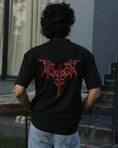 TRIBAL WINGS EMBROIDERY OVERSIZE T-SHIRT