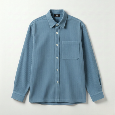 CORDUROY- SKY BLUE FULL-SLEEVES SHIRT