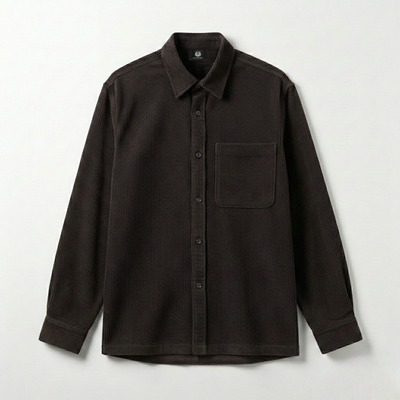 CORDUROY- BROWN FULL-SLEEVES SHIRT