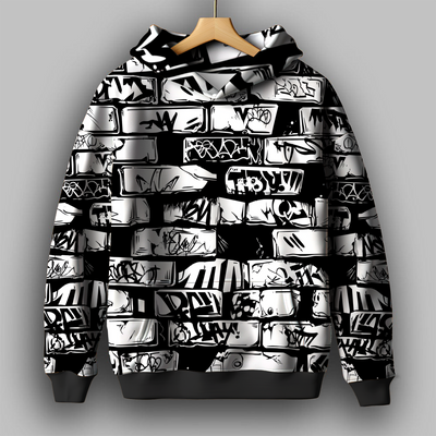 Art Attack Printed Hoodie
