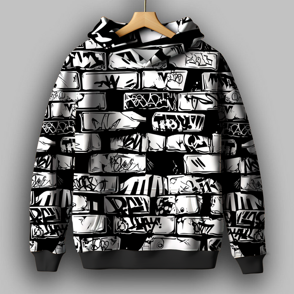 Art Attack Printed Hoodie