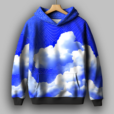 Cloudy Printed Hoodie