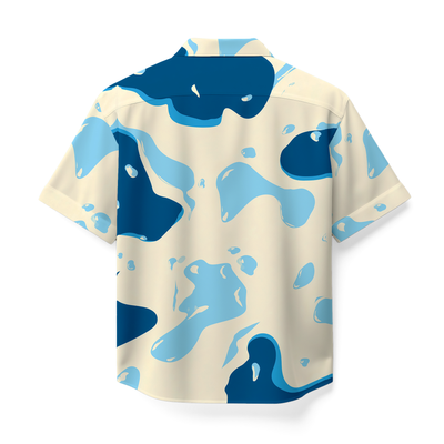 AQUA PATCH CUBAN SHIRT
