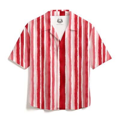 RED STROKES CUBAN SHIRT