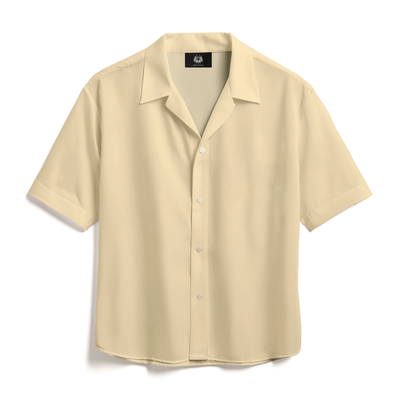 LINEN- BIEGE CUBAN SHIRT
