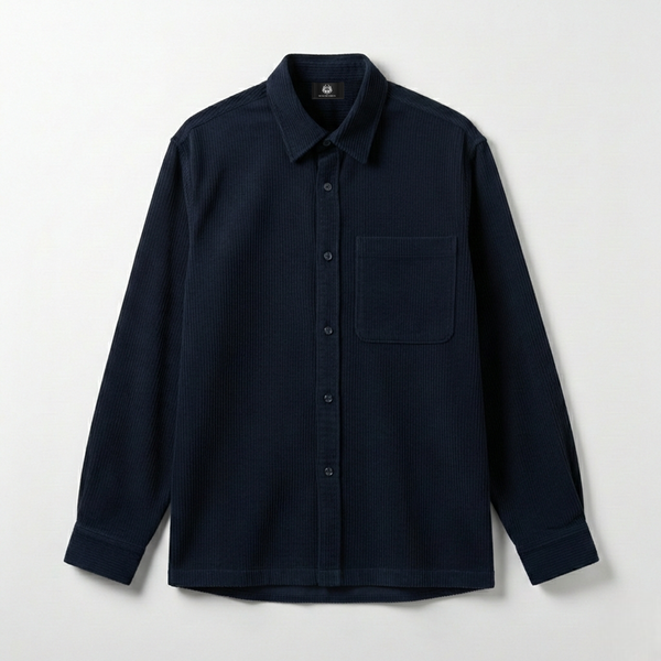 CORDUROY- NAVY BLUE FULL-SLEEVES SHIRT